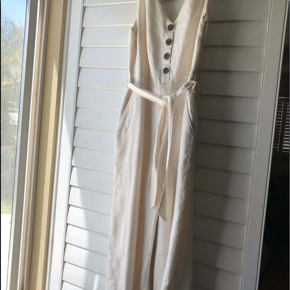 Loft linen pantsuit with tie NWT 00